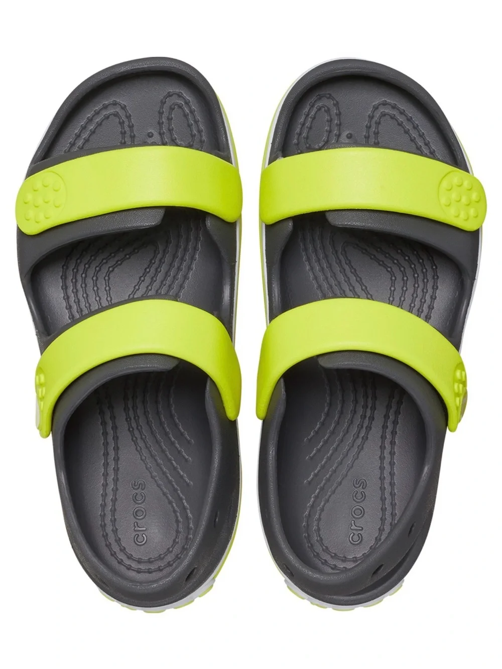 CROCS Unisex Kids CROCband Cruiser Sandal K- Slate Grey- Size J3- NWT